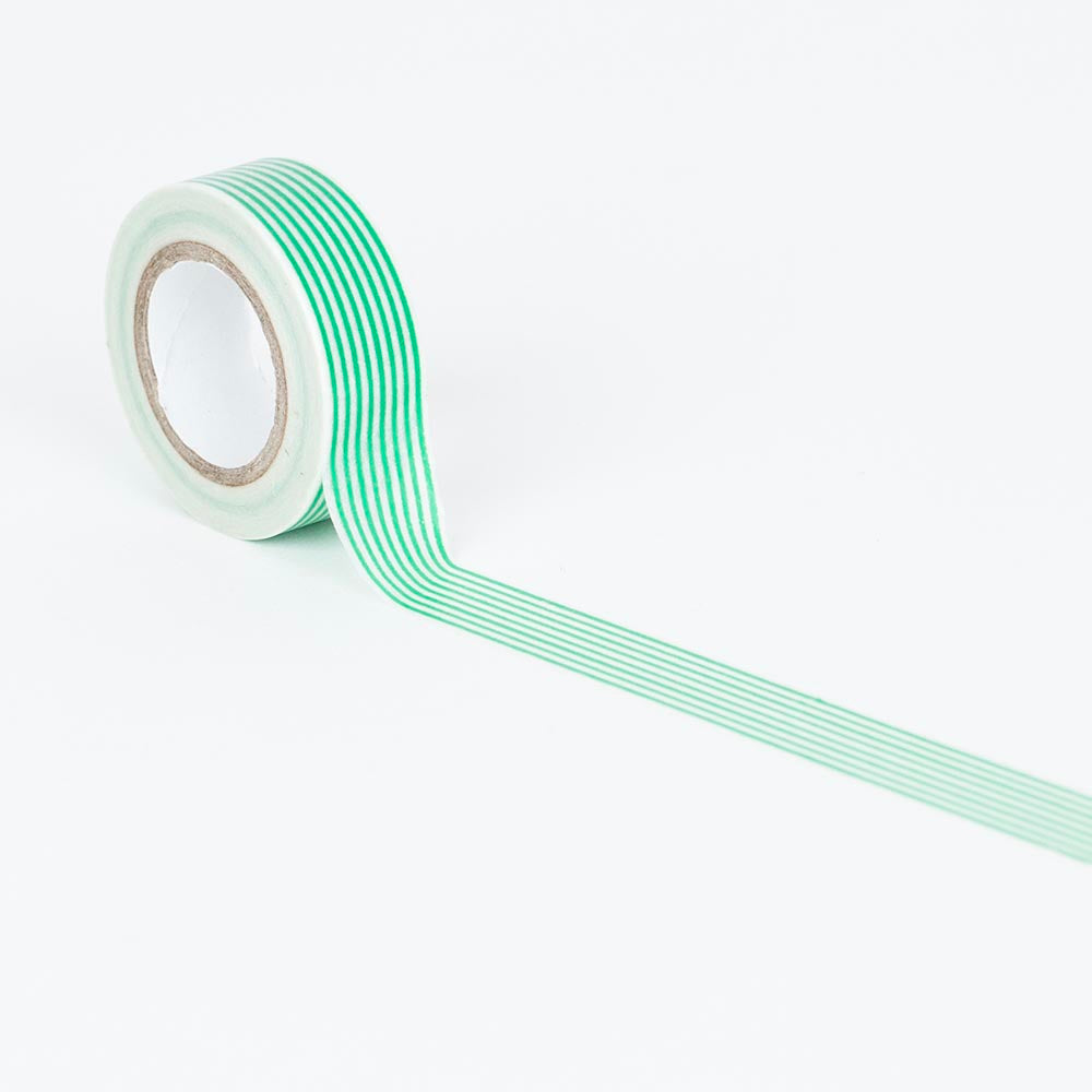 Loisirs créatifs : masking tape rayures vertes pour activité manuelle