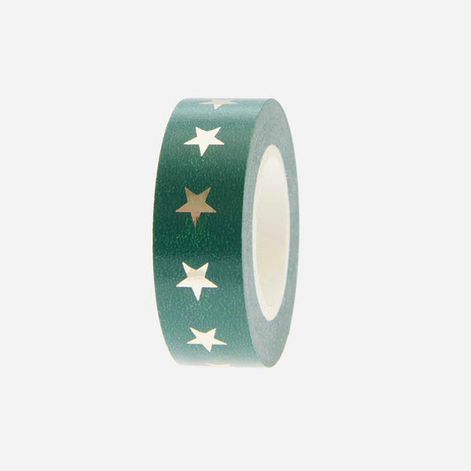 Masking tape vert avec étoiles pour decoration loisirs créatifs