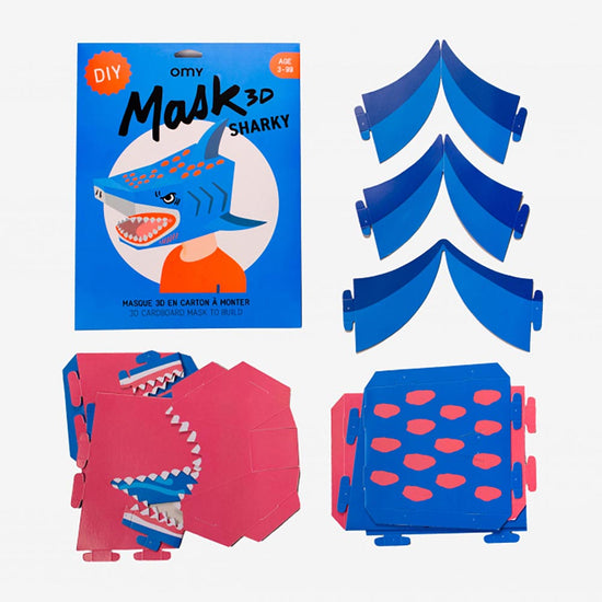 Kit masque requin facile à faire anniversaire garcon thème requin