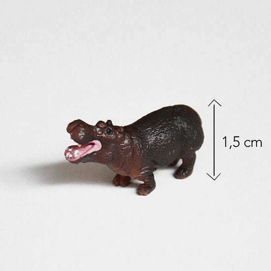 cadeaux invité anniversaire pour pinata safari : mini figurine hippopotame