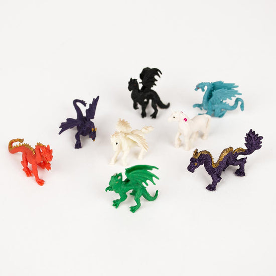 Figurines dragon, licorne, pégase pour anniversaire enfant fantastique