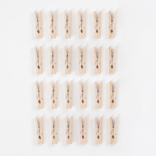 24 mini pincs à linge pour atelier loisirs créatifs pour calendrier de l'avent 