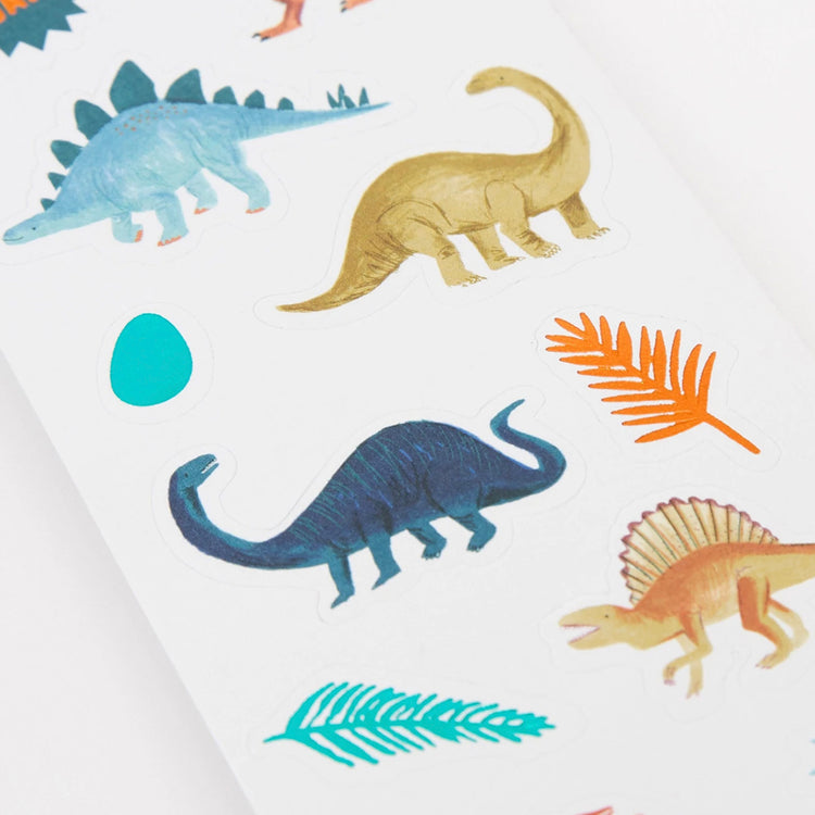 Dino birthday gift idea: dino stickers for surprise bag