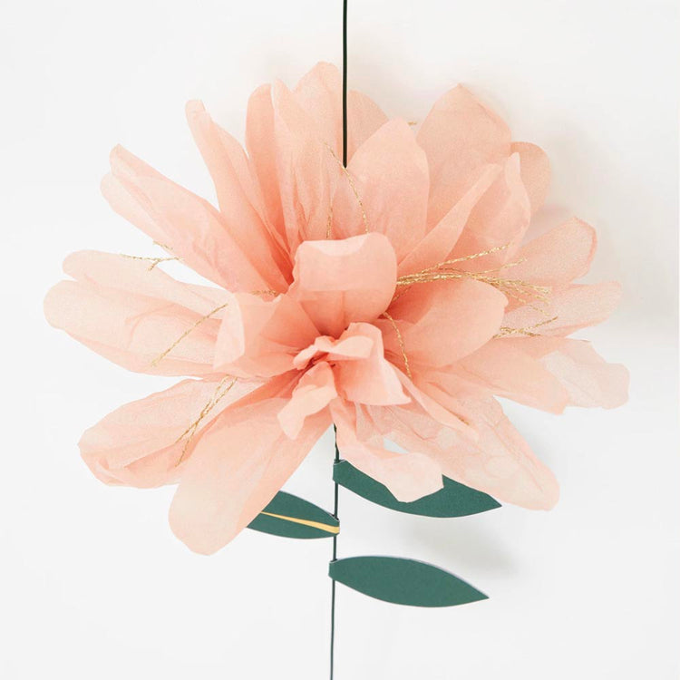 Déco fleur rose en papier de soie pour mariage fleurs ou anniversaire