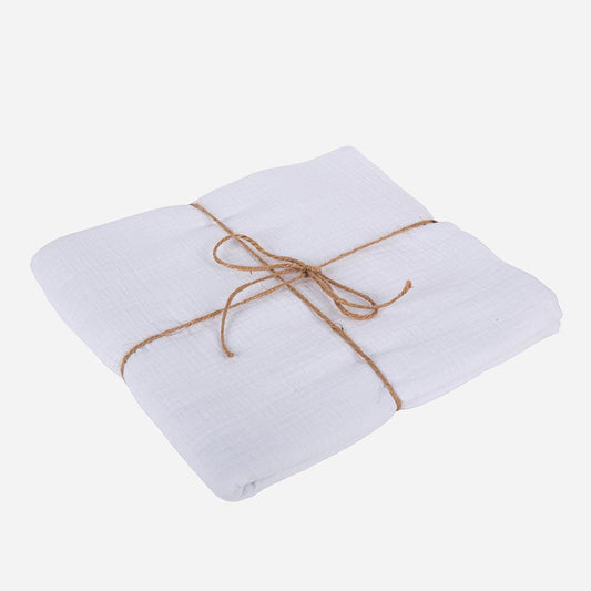 White cotton gauze tablecloth: wedding decoration, baptism decoration