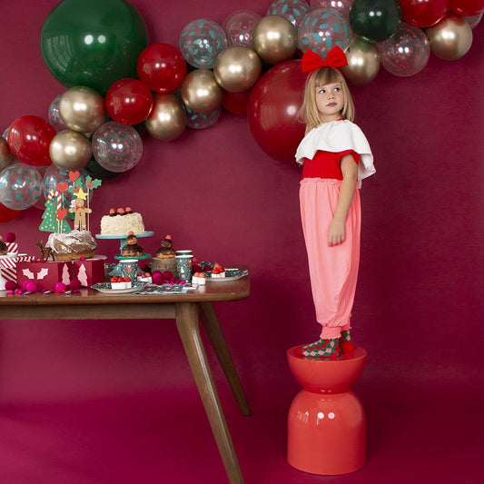 Idea original de decoración navideña: globo con motivos navideños