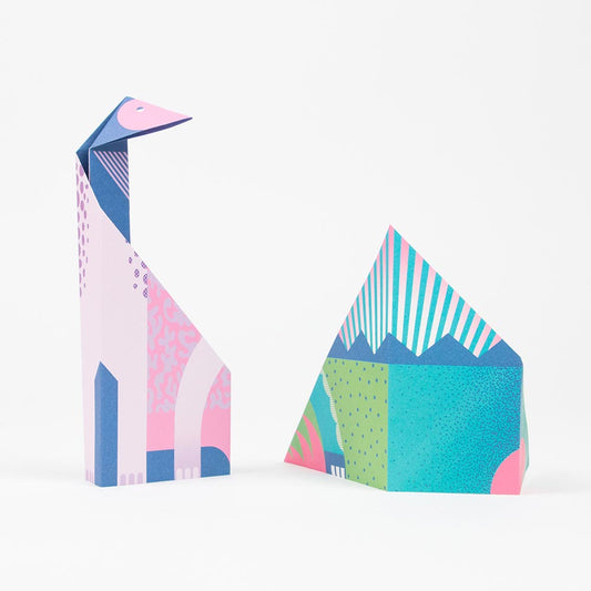 Laboratorio di origami per il tempo libero creativo dinosauri per bambini