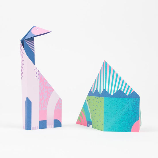 Atelier loisirs créatifs origamis dinosaures pour petits garçon
