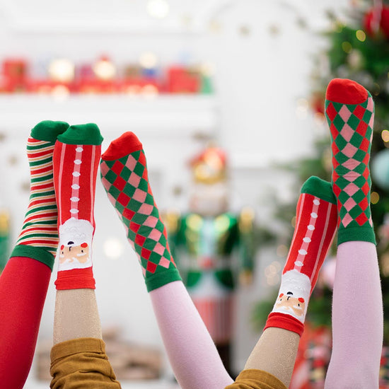 Calcetines navideños para un ambiente navideño hasta los dedos de los pies