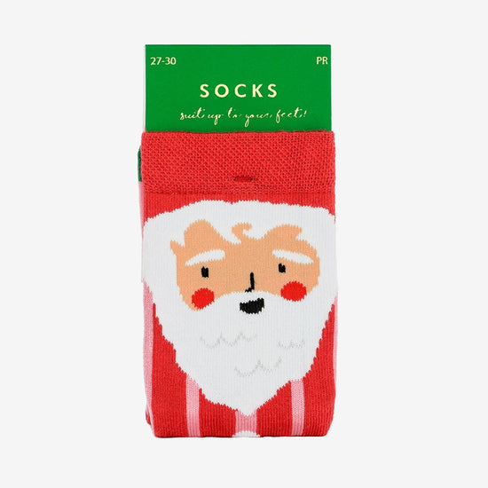 chaussettes motif père noel : cadeau de noel