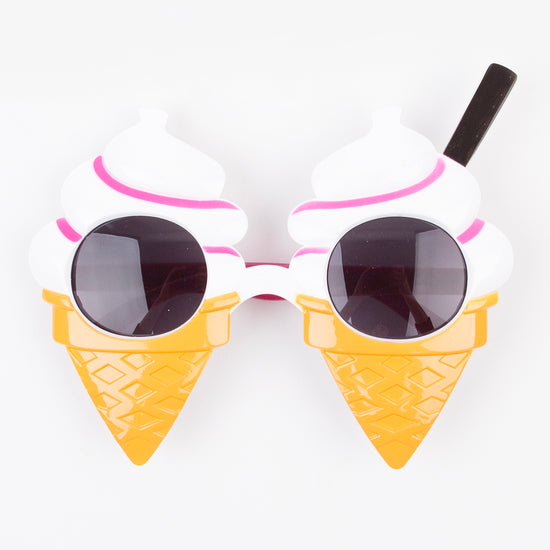 pair of glasses in the shape of an ice cream cone for a Photobooth prop