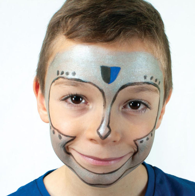 Maquillage chevalier enfant avec palette namaki bio