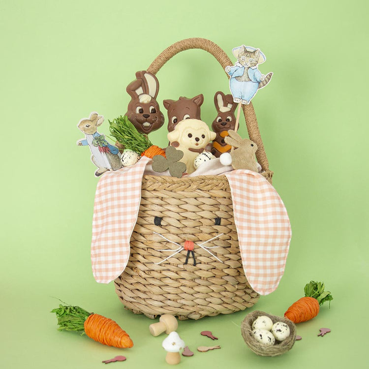 Búsqueda de huevos de Pascua: cesta de conejo Meri Meri y bombones