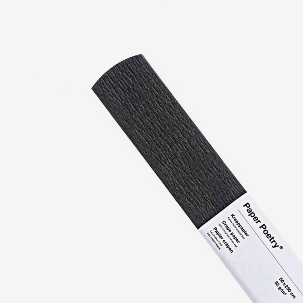 Papier Crêpon Noir CTOP - 50cm X 2m - Pour Loisir Créatif Et Déco