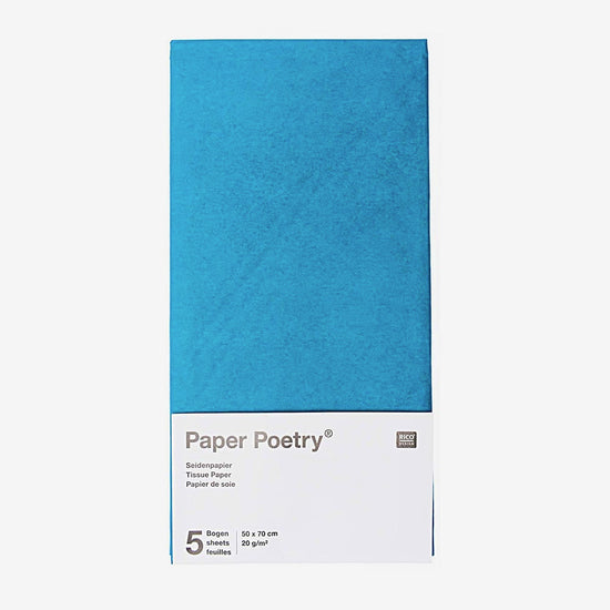 Loisirs créatifs : papier de soie bleu pétrole Rico Design pour DIY