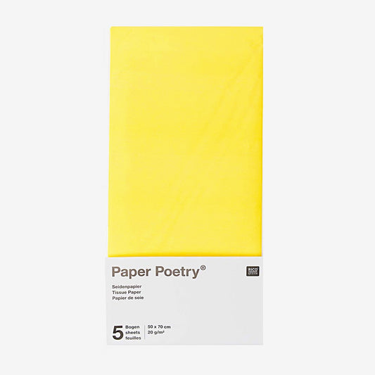 Loisirs créatifs : papier de soie jaune Rico Design pour tous vos DIY