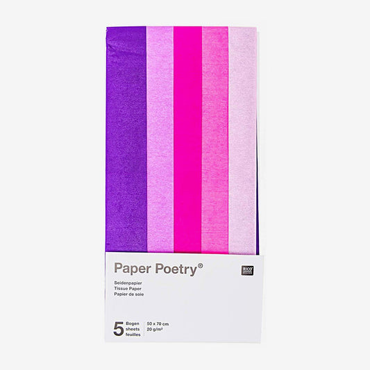 Loisirs créatifs : papier de soie mix rose Rico Design pour DIY