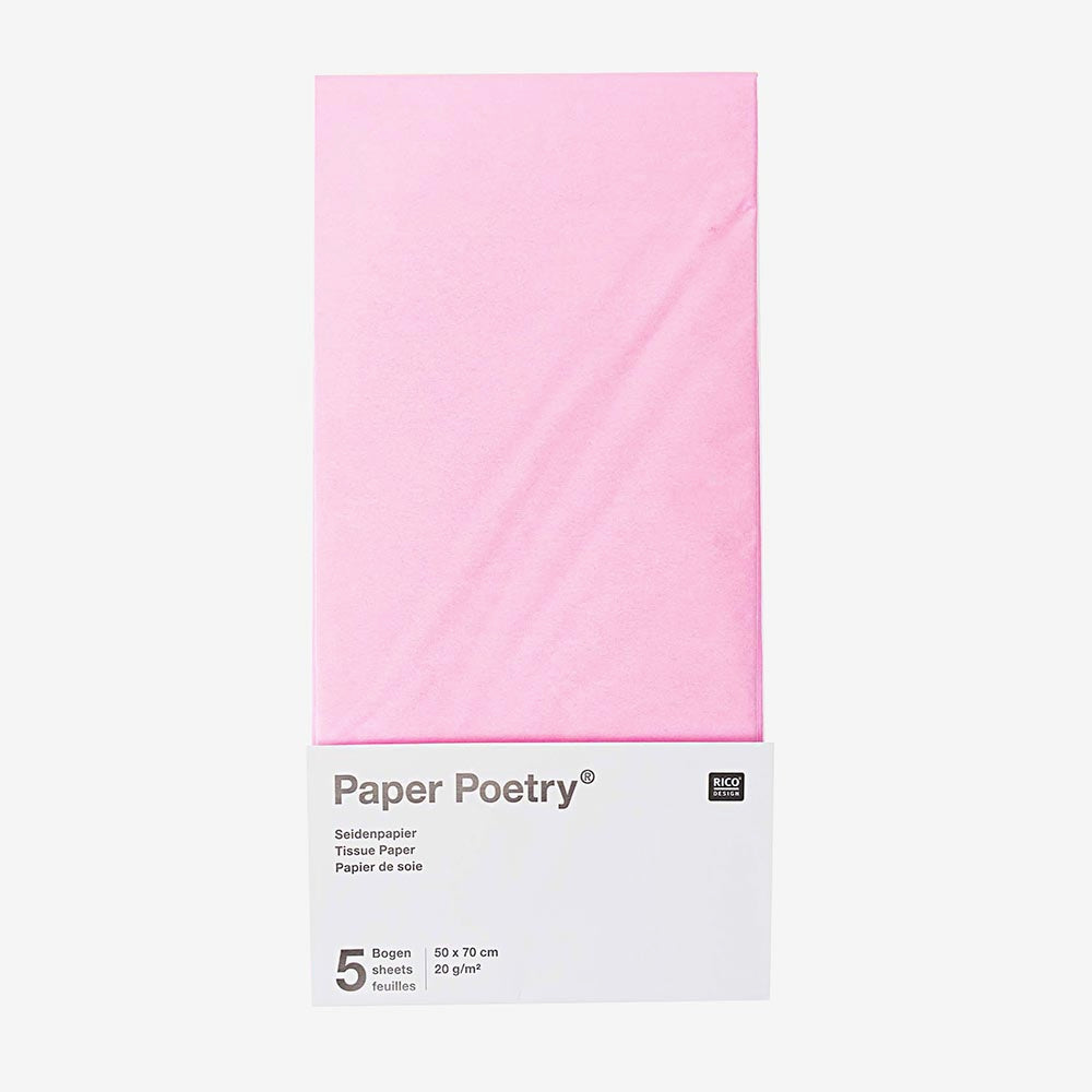Papier Soie Rose Fluo - 65x50cm - Youpack