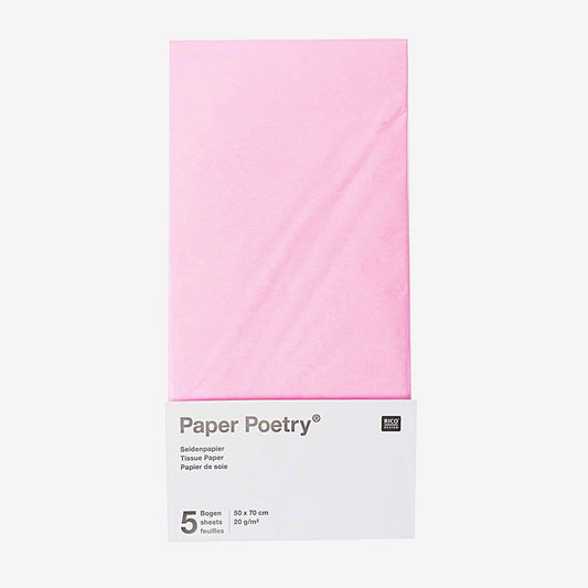 Loisirs créatifs : papier de soie rose Rico Design pour tous vos DIY