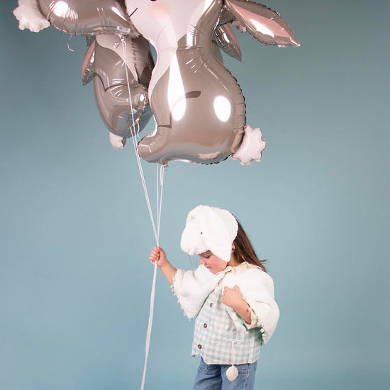 Ballon hélium lapin pour decoration arche de ballons paques