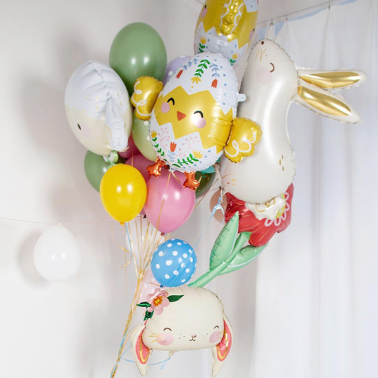 Décoration anniversaire animaux de la ferme : ballon hélium poussin