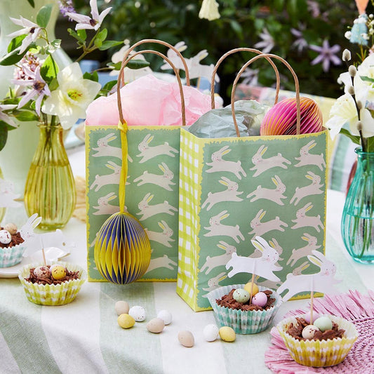 8 bolsas de regalo con temática de Pascua para deslizar en los favores de la fiesta de cumpleaños
