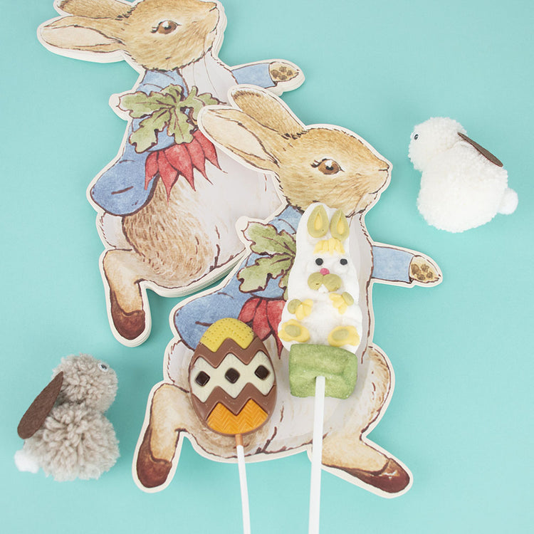 Easter decoration with rabbit stone plates Meri Meri