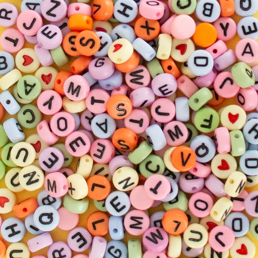 Creazione creativa di gioielli per il tempo libero: perline colorate dell'alfabeto My Little day