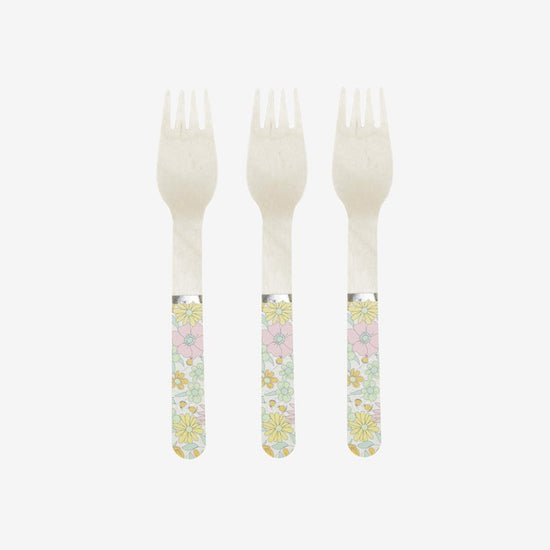 Liberty wooden forks for birthday table, picnic or festival
