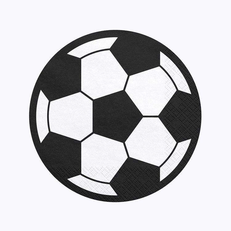 Cumpleaños de fútbol: servilletas de papel con forma de balón de fútbol