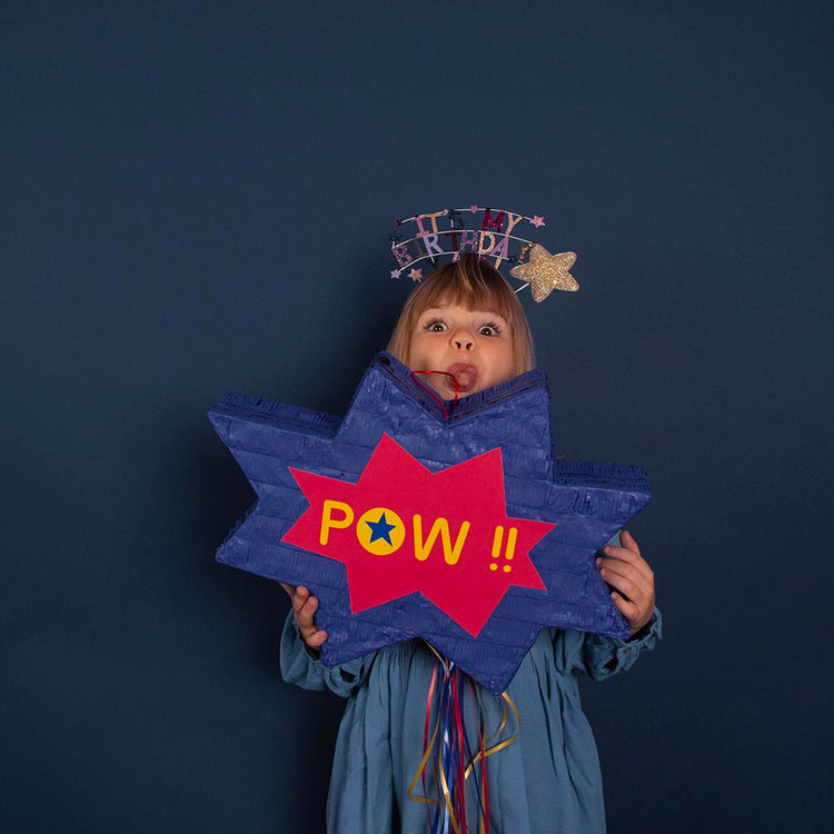 Piñata de super heroe para rellenar, ideal para un cumpleaños de super heroe