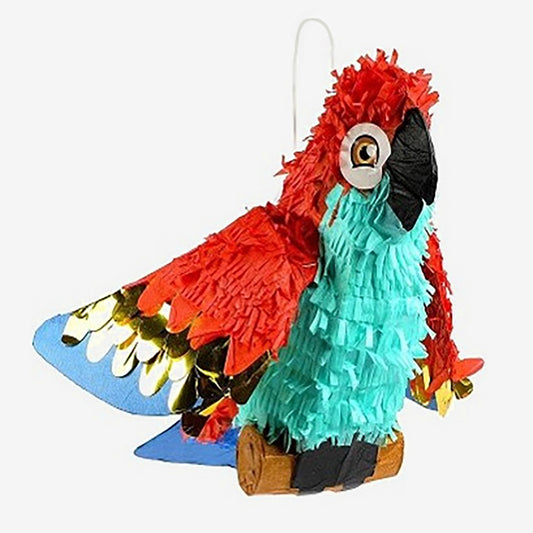Piñata de loro guacamayo para cumpleaños niño niño pirata tema