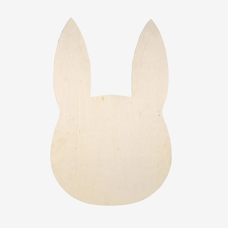 Bandeja de madera en forma de cabeza de conejo para decoración de mesa de Pascua