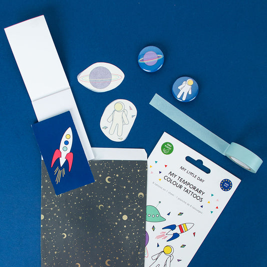 Kit de bolsas sorpresa regalos de invitados para cumpleaños con temática de astros