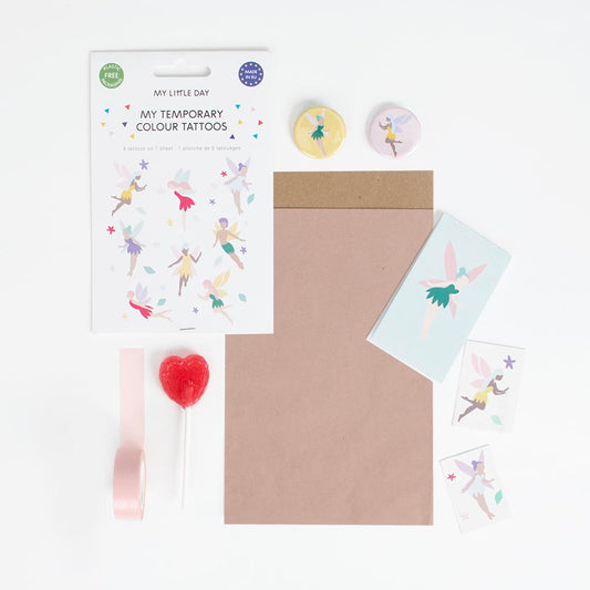 Surprise bag kit for fairy-themed children's birthday guests