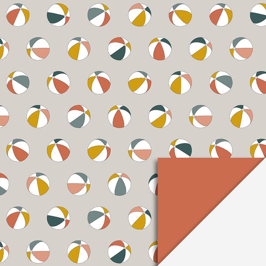 Pattern of vintage beach ball paper bags