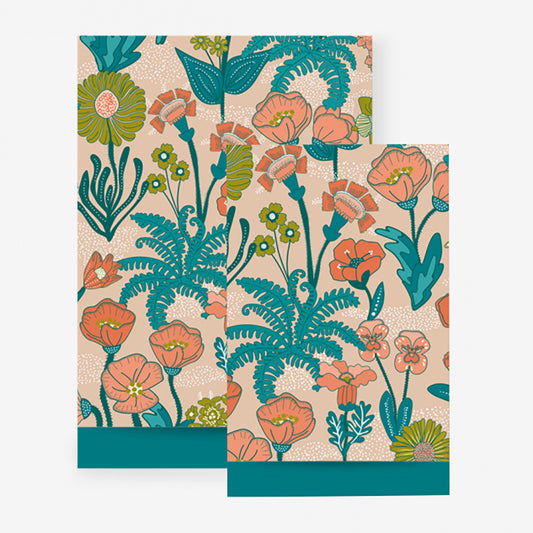 Pochette en papier fleurs vintage multicolore pour pochette surprise