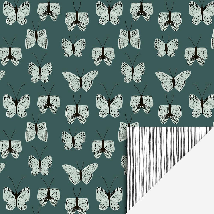 Patrón de bolsillos de papel de mariposa para cumpleaños de hadas, bosque