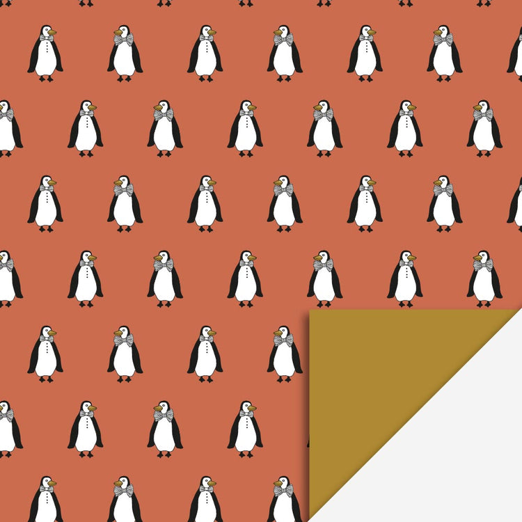 Diseño de pingüinos de bolsas de papel de house of products.