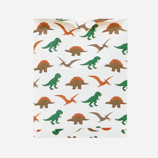 Anniversaire dinosaure : sacs papier pour faire des pochettes surprises