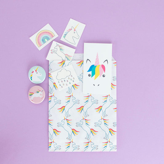 Bolsa de regalo de cumpleaños de niña unicornio: idea de regalo para invitados