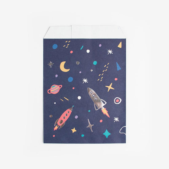 6 bolsas de regalo Space My Little Day para cumpleaños tema: astronauta