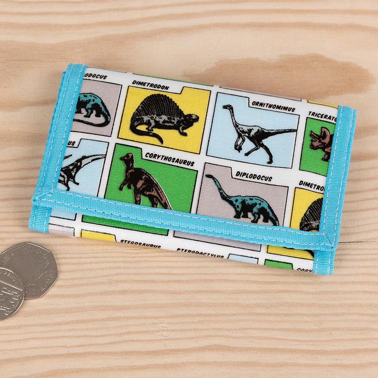Dinosaur wallet to offer for a dinosaur birthday