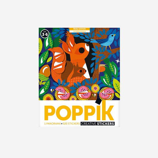 Cadeau anniversaire animaux : poster et stickers poppik