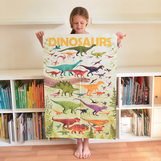 Descubre el mundo de los dinosaurios con este póster gigante