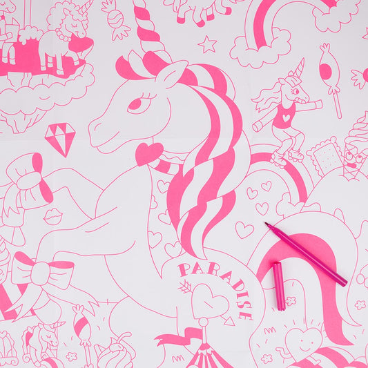 Poster géant licorne OMY : activité anniversaire licorne ou anniversaire fille