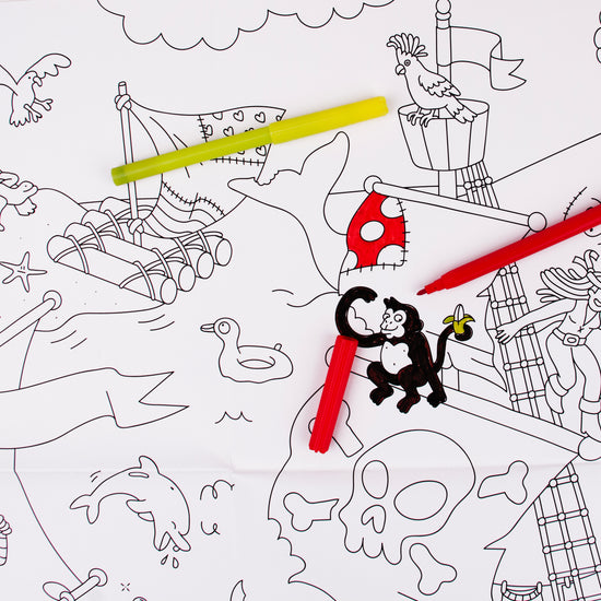 Un poster géant à colorier de chez OMY sur le thème des pirate!