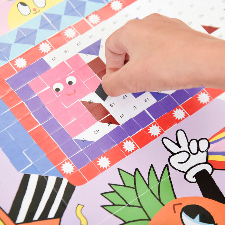 Activité créative enfant stickers repositionnable spour créer poster géant décoratif