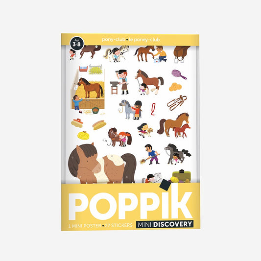 Póster creativo con pegatinas de animales de granja Poppik
