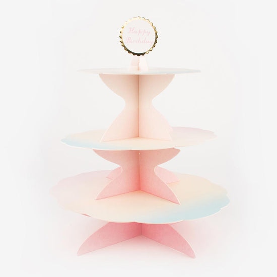 Everything for the party: 3-tier pastel display stand ideal for birthday decor